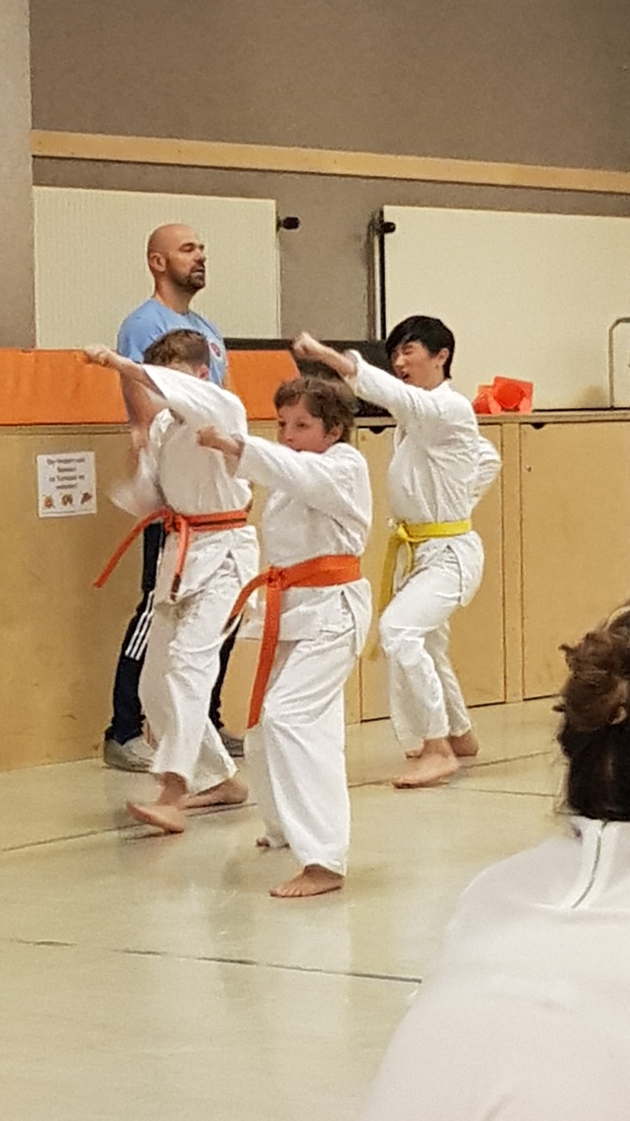 Kinder bei der Kata-Prüfung — Fudoshin Karate-Do Wien